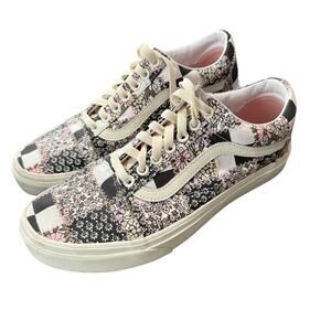 Vans Old Skool Patchwork Floral Check Sneakers Women’s 9 / Men’s 7.5